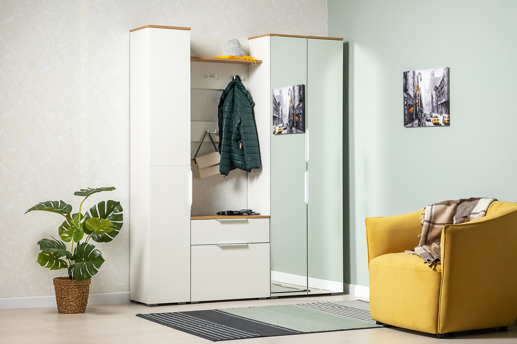 Настенные, Вешалка Октава 15.14.02, белая шагрень