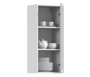 Регина РП-140 Полка Белый/Витрина алюминий Белый глянец/стекло Сатин