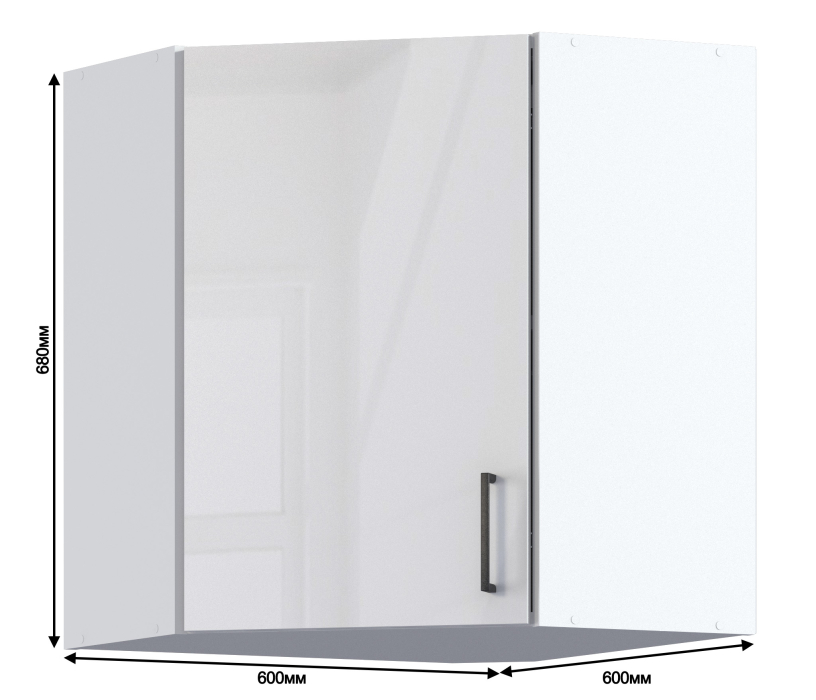 БЕРН, Берн шкаф угловой 1 дв 60х68 см