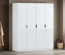 Для одежды, Шкаф четырехдверный Макс 2000 мм, вариант №3 (ЛДСП/МДФ)