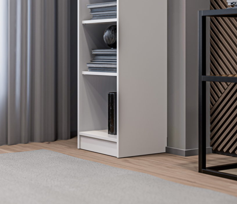 Стеллажи, Стеллаж Твин СБ-3372 Белый