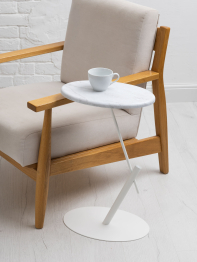 Приставной журнальный столик в стиле лофт круглый М015.6Д70