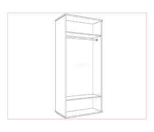 ПАРМА НЕО Cпальня шкаф 2-х дверный (корпус)