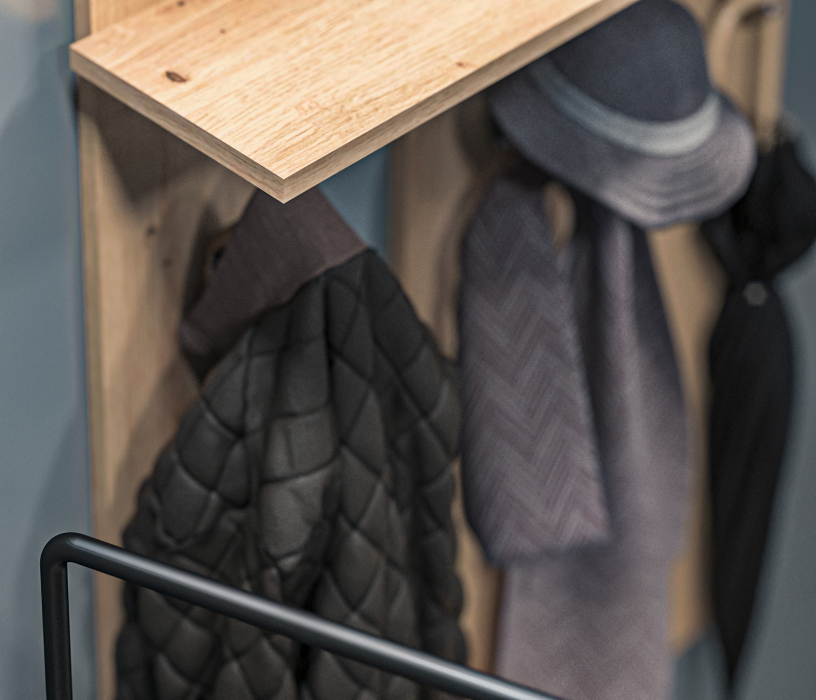 Настенные, Вешалка Сидней СБ-2580/1 Дуб дикий