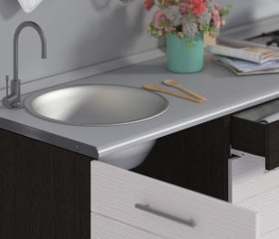 Кухонный гарнитур Милена Дуб Феррара/Онденс/Венге 2,4 м