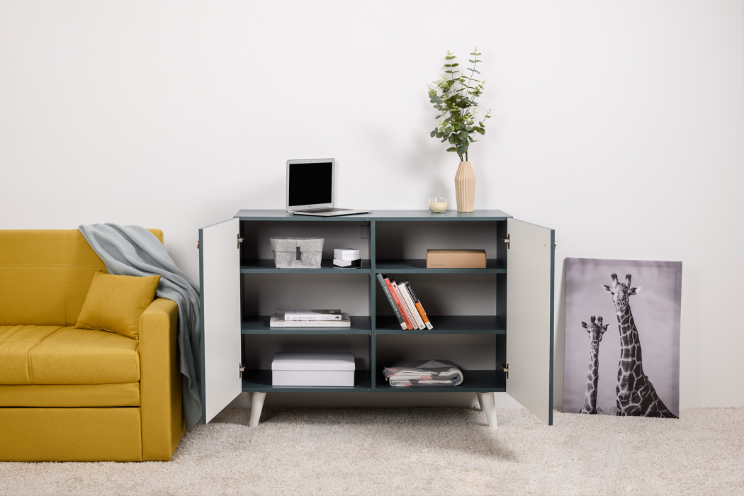 Комоды, Комод Либера 16.230.01, бензин, белый шагрень