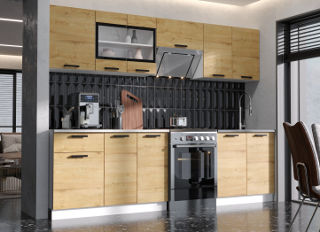 Кухня Хозяюшка 2,6 м Дуб вотан ЛДСП