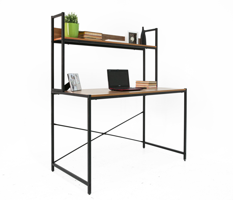 Прямые компьютерные столы, Стол письменный  LOFT с надстройкой