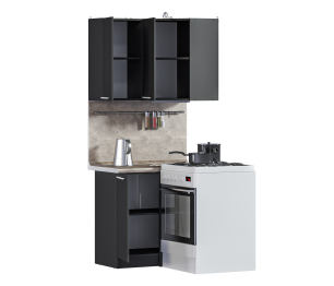 Кухонный гарнитур Ангелина угловая Диамант серый