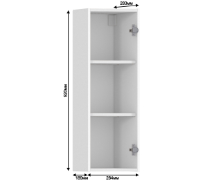 Регина корпус для шкафа навесного торцевого 1 дв 28х93 см
