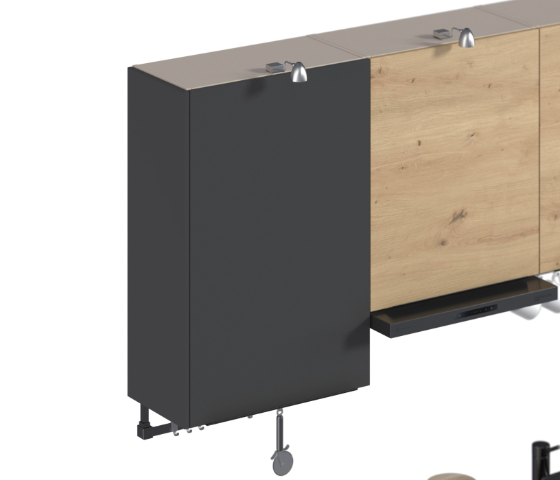 Кухонные гарнитуры, Кухонный гарнитур ЛОФТ Регина Песочный/Диамант серый, Дуб дикий 1,8 м ПОД КЛЮЧ