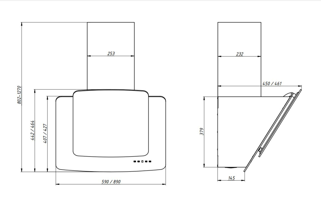 Вытяжки, Кухонная вытяжка ELIKOR Кварц 90П-1000-Е4Д
