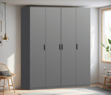 Для одежды, Шкаф четырехдверный Макс 2000 мм, вариант №3 (ЛДСП)