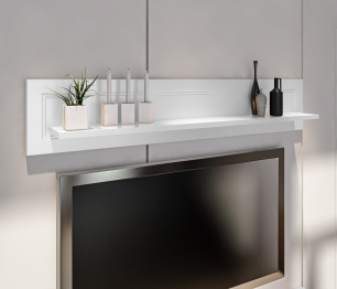 Полка Ассоль СБ-3431 Белый,МДФ Белый