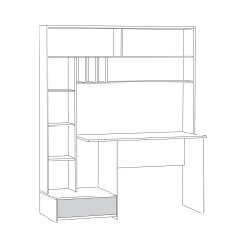 Стол письменный Лайт 03.243 Н, сатин, дымчатый зеленый