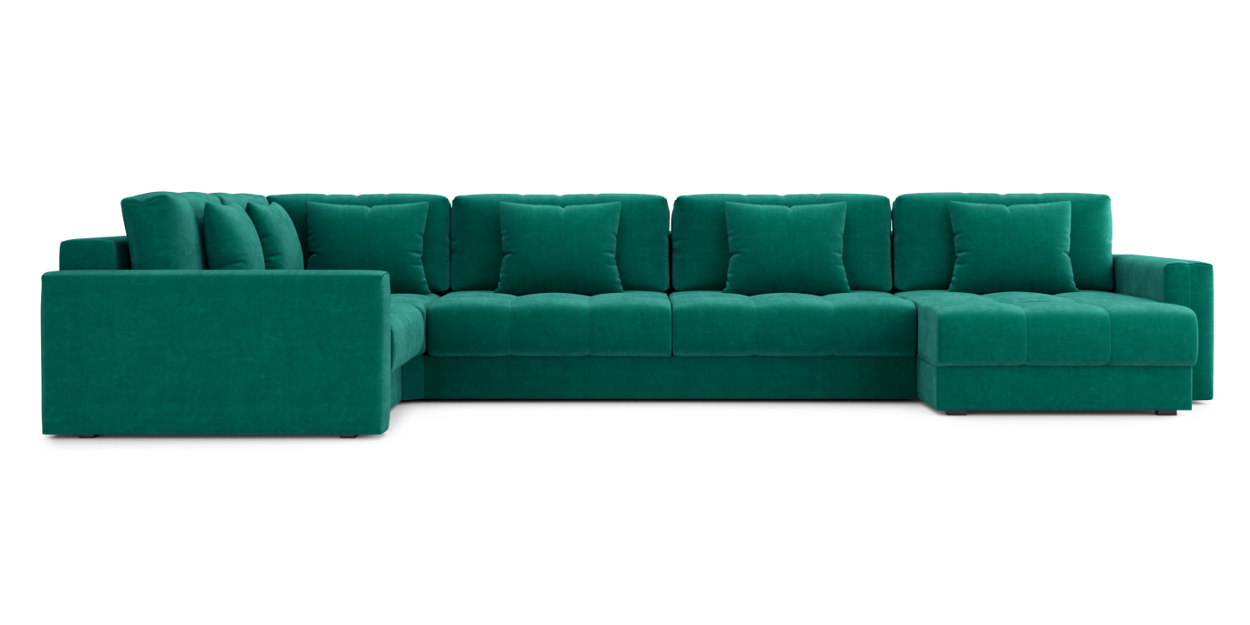 Диваны угловые в гостиную, Диван П-образный Кастел