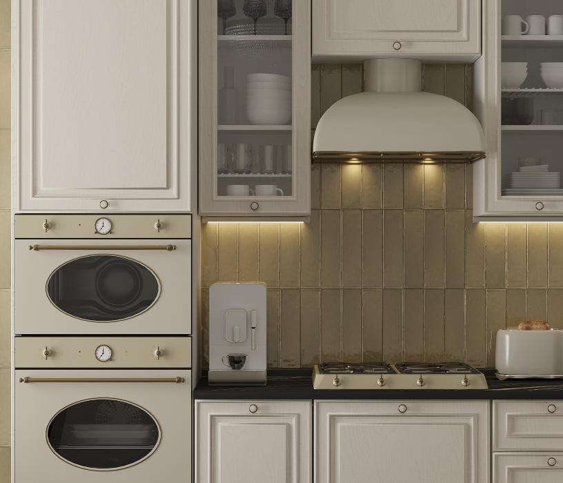 Кухонные гарнитуры, Кухонный гарнитур Регина Белый/Классика Светлый 3х1,7 м