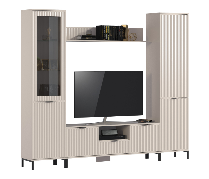 Стенки для гостиной, Набор для гостиной Турин Кашемир серый/МДФ Кашемир