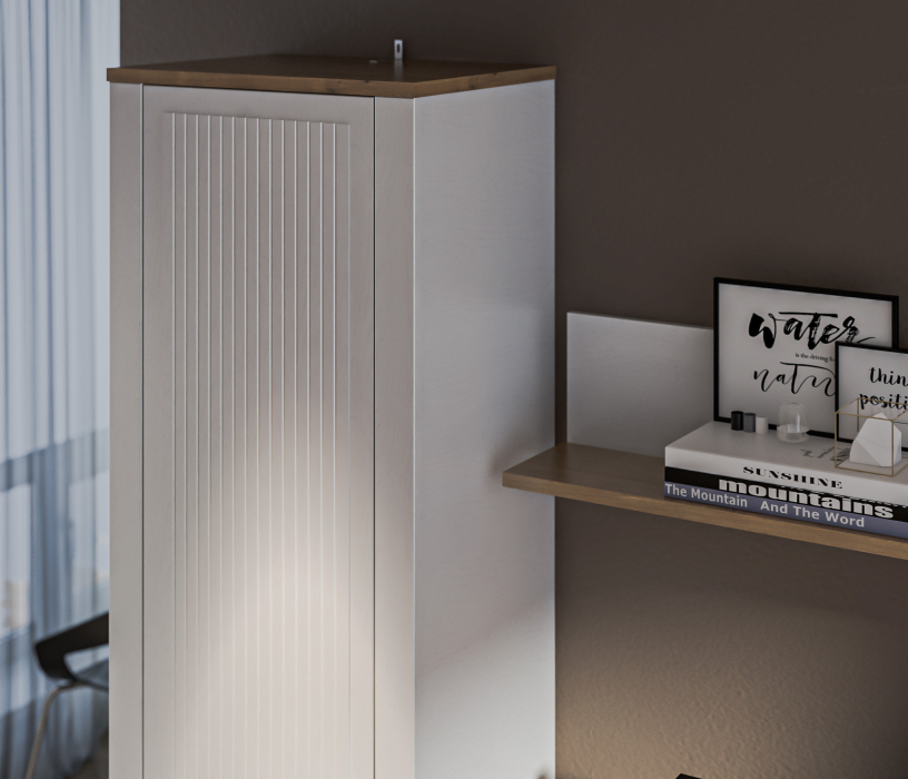 Стенки для гостиной, Набор для гостиной Монтана Белый Альпийский,Дуб Гамильтон/МДФ Дуб Белый