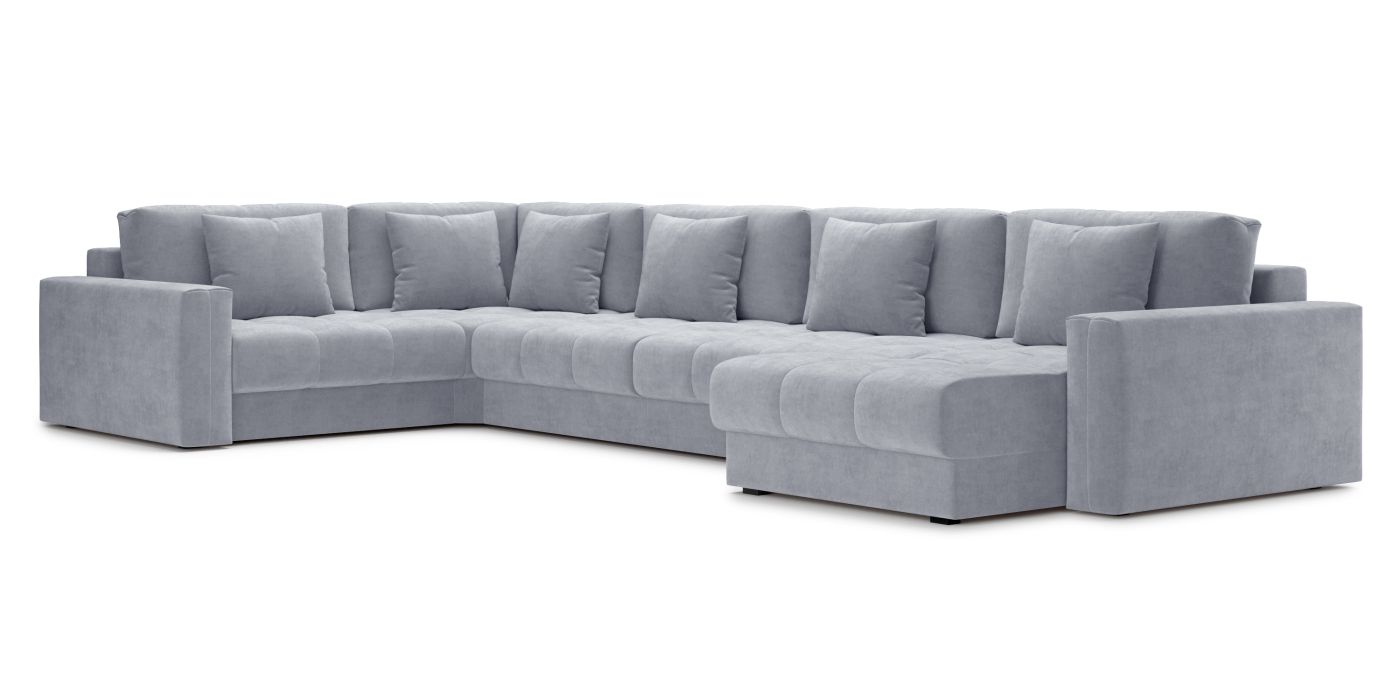 Диваны угловые в гостиную, Диван П-образный Кастел