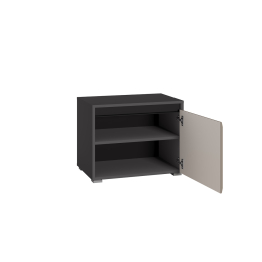 Тумба для обуви Сидней 16.129, антрацит, веллюто капучино