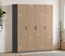 Для одежды, Шкаф четырехдверный Макс 2000 мм, вариант №3 (ЛДСП)