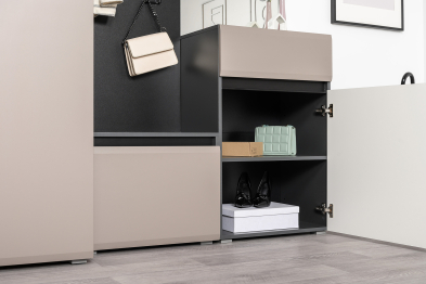 Комод Сидней 16.231.02, антрацит, веллюто капучино