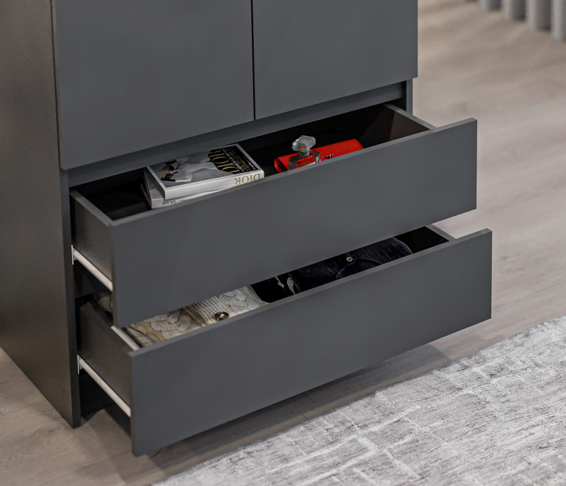 Шкафы распашные, Шкаф 2 дверный с ящиками Леон СБ-3362