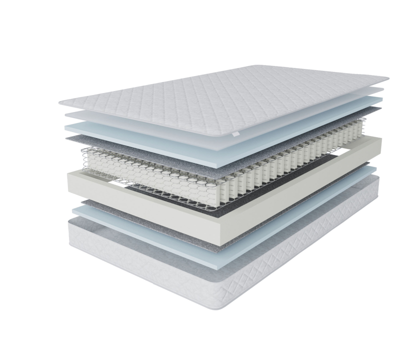 Кровати 160 см, Леон/Бруклин СБ-3369 Кровать белая с матрасом Тропикана-Боннет плюс 1600*2000