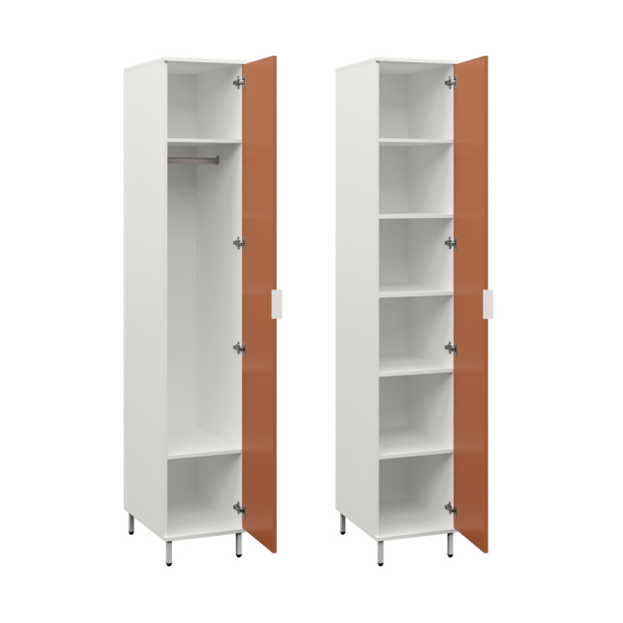 Шкафы одностворчатые, Шкаф-пенал Марвэл 16.316.01, белый, безмолвная пустыня