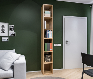 Стеллаж Мальта СБ-3259 Дуб Гамильтон