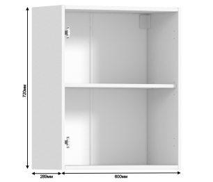 Регина корпус для шкафа навесного 1 дв 60х72 см