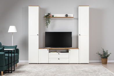 Шкаф Остин 16.307, белая шагрень, дуб золотой крафт