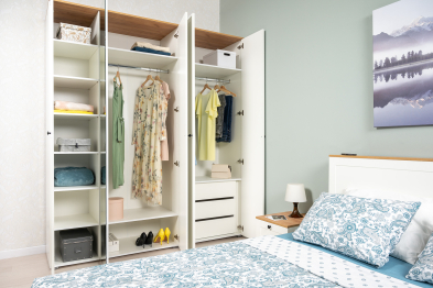 Шкаф для одежды Остин 13.336.03, белая шагрень, дуб золотой крафт